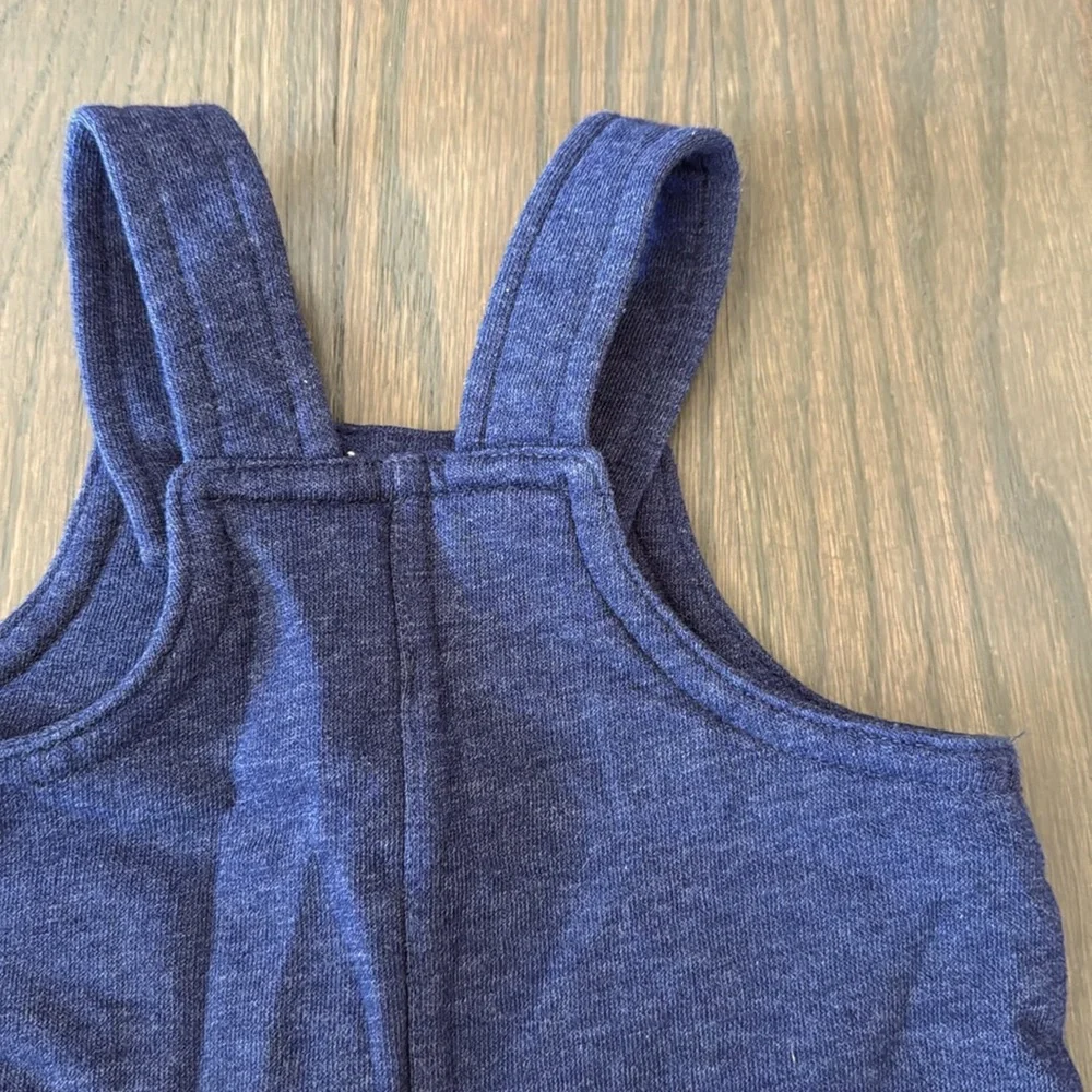 Old Navy Baby Fleece Overalls Navy Blue Unisex 0-3M